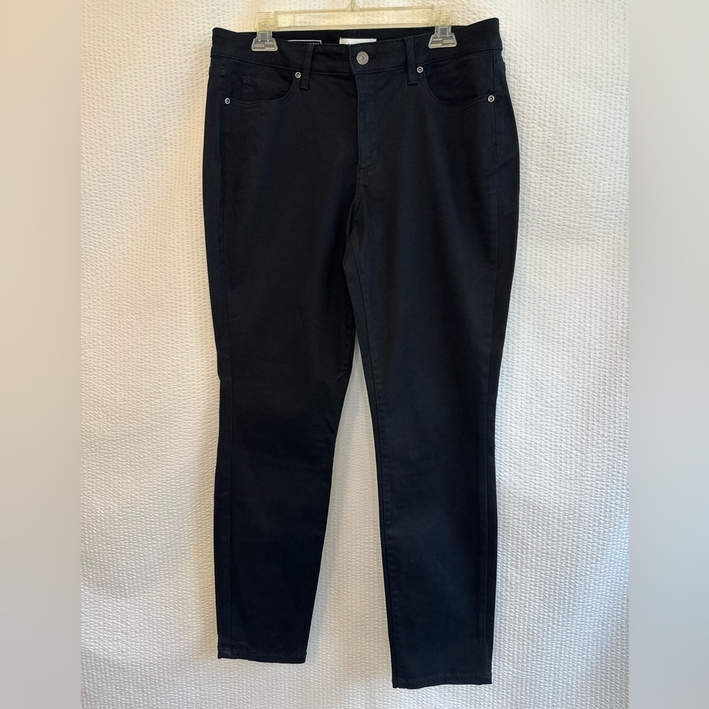 SONOMA Black Skinny Jeans Size 14 Mid Rise Stretch Denim Pants NWOT Women’s